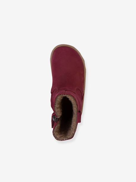 Barefoot boots for girls BAREFOOT ZERU TEX FRODDO blush+bordeaux red+fuchsia 