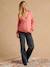 Buttoned maternity and nursing cardigan dusky pink 