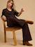 Maternity lurex trousers chocolate 