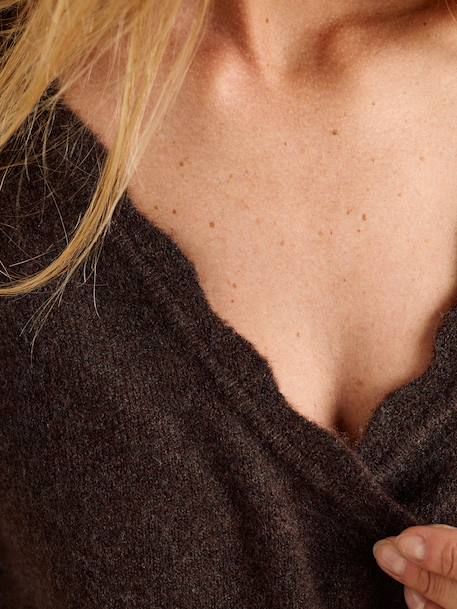 Maternity and nursing jumper chocolate 