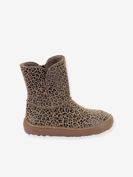 Barefoot TEX SUEDE FRODDO children's boots black+bordeaux red+bronze+gold+grey+printed beige 