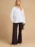 Maternity lurex trousers chocolate 