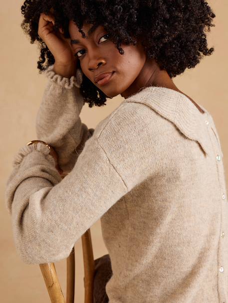 Maternity and nursing jumper Colette marl beige 