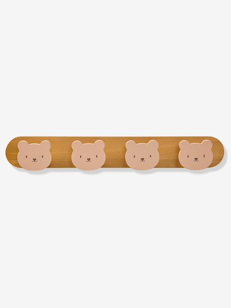 Wooden bear wall hooks beige 