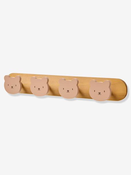 Wooden bear wall hooks beige 