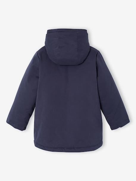 3-in-1 detachable parka for girls blush+navy blue 