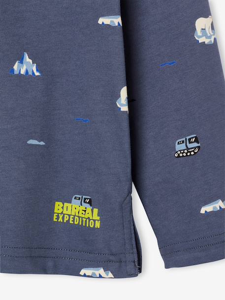 Long-sleeved T-shirt for boys medium blue 