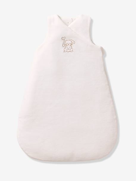 Velour maternity baby sleep bag ecru 