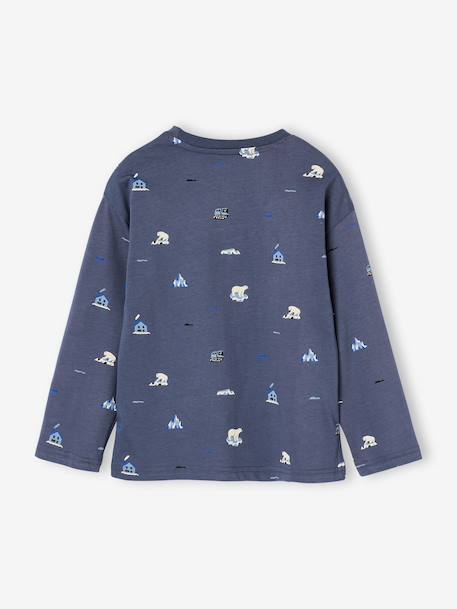 Long-sleeved T-shirt for boys medium blue 