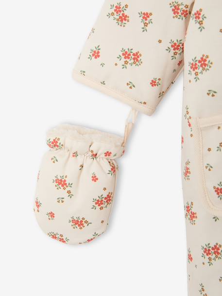 Newborn snowsuit with removable hood vanilla 