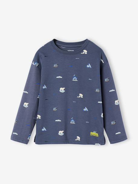 Long-sleeved T-shirt for boys medium blue 