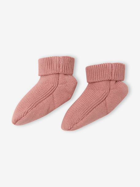 Knitted baby set for baby girls blush 