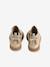 Pair of baby first steps boots black+golden yellow 