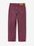 Embroidered girl's mom fit trouser grey green+plum+rosy 