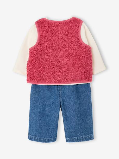 3-piece set for baby girls rosy 