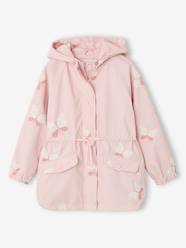 Girls-Coats & Jackets-Hooded Raincoat with Magical Motifs for Girls
