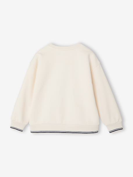 Crew neck sweatshirt for boys ecru 
