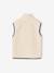 Sleeveless sherpa cardigan for boys caramel+ecru 