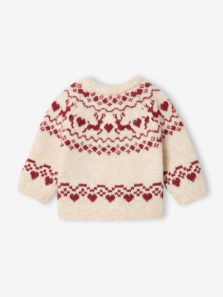 Long-sleeved jumper for baby girls vanilla 
