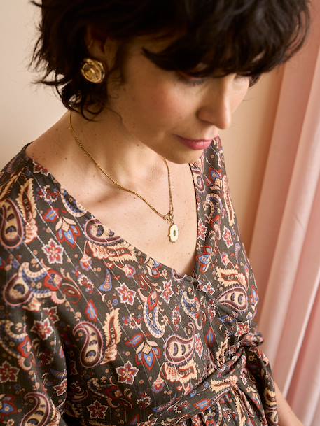 Maternity long-sleeved dress black 