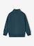 Sweatshirt with trucker collar for boys peacock blue+yellow 