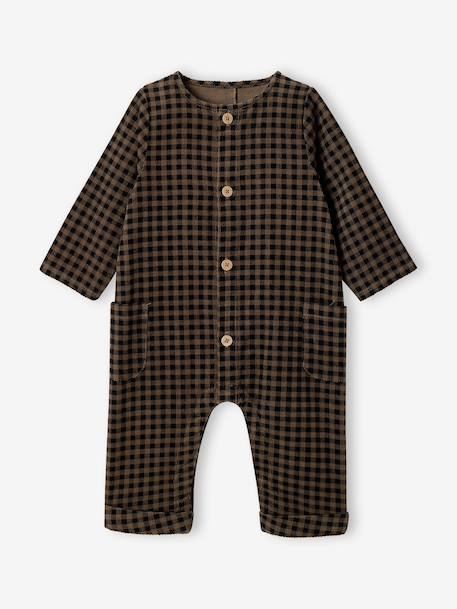 Long playsuit for baby anthracite 