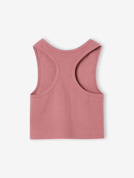 2-in-1 vest top for girls old rose 