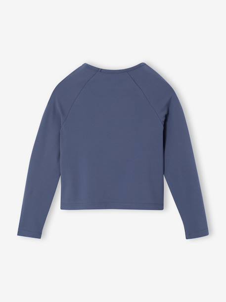 Technical long-sleeved T-shirt for girls medium blue 