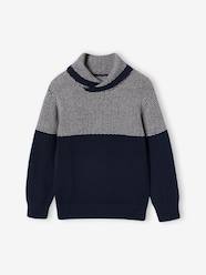 -Knit snood neck jumper for boys