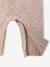 Knit playsuit and comforter set for newborn marl beige 