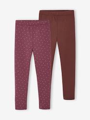 -Pack of 2 Leggings Lined in Fleece Knit
