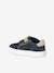 Hook-and-Loop Leather Trainers for Children, Designed for Autonomy ecru+navy blue+printed white 