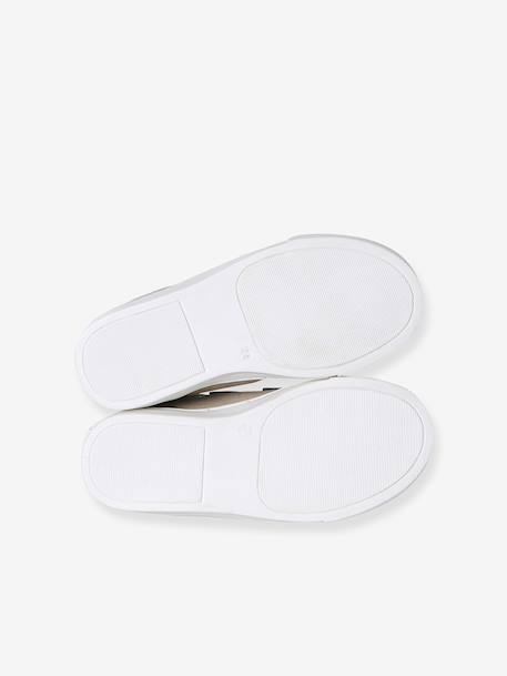 Leather trainers with touch-fastening straps for boys set brown 
