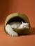 Velvet cat cocoon basket bronze 
