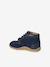 Lace-Up Soft Leather Ankle Boots for Babies, Designed for First Steps blue+navy blue+set blue 