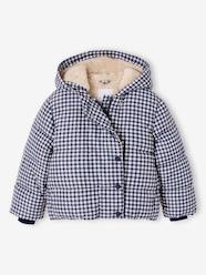 -Hooded puffer jacket for girls