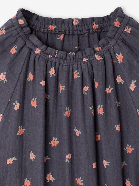 Dress and gilet set for girls slate blue 