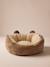 Quilted pet basket FAMILY caramel+printed brown 