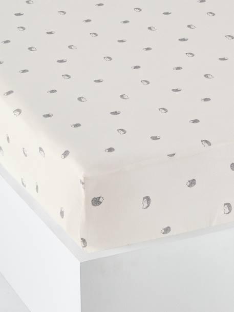 Fitted Sheet for Babies, Organic Collection, LOVELY NATURE Theme White/Print 