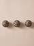 Pack of 3 rubber dog balls printed brown 