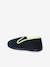 Elasticated Velour Slippers for Children blue+grey 