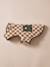 Fleece dog coat beige+chequered brown+khaki 