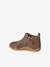 Soft Leather Boots, Zipped & Elasticated beige+camel+navy blue 