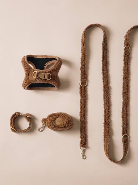 Dog Walking Set: Harness + Lead + Collar chocolate+coffee 