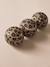 Pack of 3 rubber dog balls printed brown 