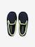 Elasticated Velour Slippers for Children blue+grey 