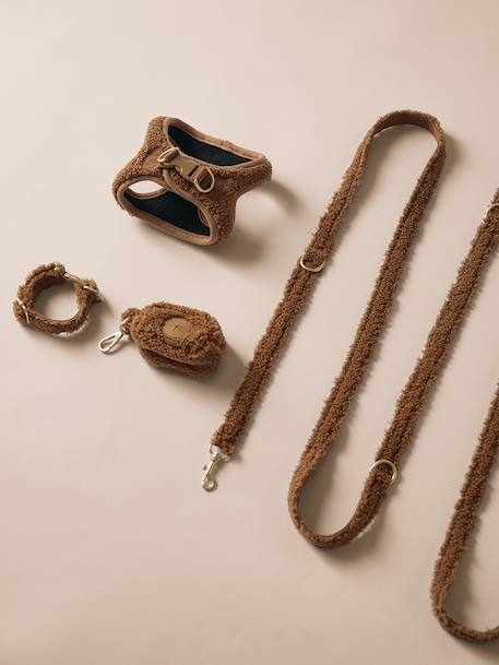 Dog Walking Set: Harness + Lead + Collar chocolate+coffee 