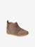 Soft Leather Boots, Zipped & Elasticated beige+camel+navy blue 