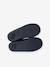 Elasticated Velour Slippers for Children blue+grey 
