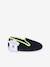 Elasticated Velour Slippers for Children blue+grey 